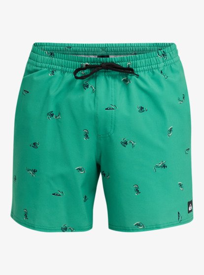 Stretch Printed Volley 16" - Swim Shorts for Men  EQYJV04217