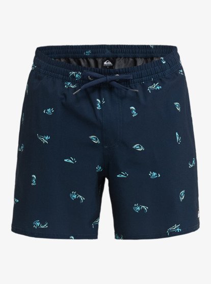 Stretch Printed Volley 16" - Swim Shorts for Men  EQYJV04217