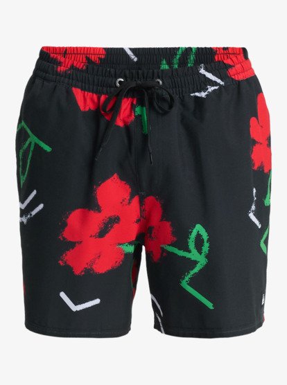 Stretch Printed Volley 16" - Swim Shorts for Men  EQYJV04217