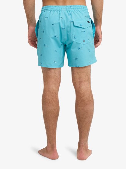 Stretch Printed Volley 16" - Swim Shorts for Men  EQYJV04217