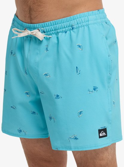 Stretch Printed Volley 16" - Swim Shorts for Men  EQYJV04217