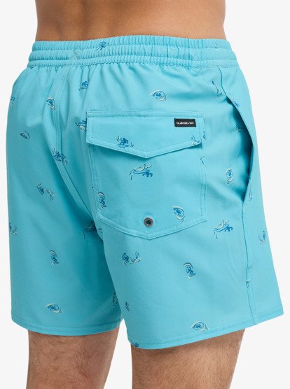 Stretch Printed Volley 16" - Swim Shorts for Men  EQYJV04217