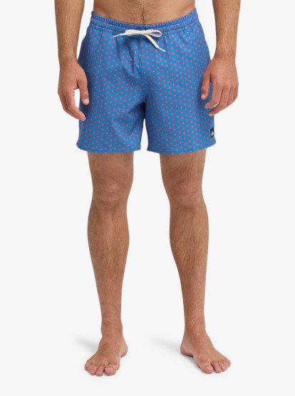 Stretch Printed Volley 16" - Swim Shorts for Men  EQYJV04217
