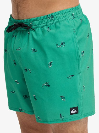 Stretch Printed Volley 16" - Swim Shorts for Men  EQYJV04217