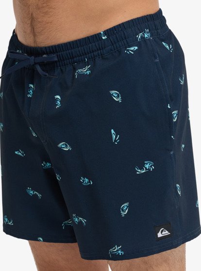 Stretch Printed Volley 16" - Swim Shorts for Men  EQYJV04217