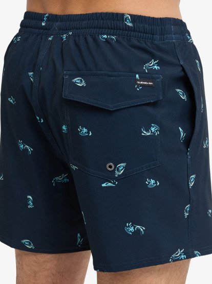 Stretch Printed Volley 16" - Swim Shorts for Men  EQYJV04217