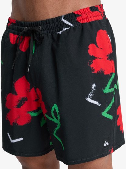 Stretch Printed Volley 16" - Swim Shorts for Men  EQYJV04217