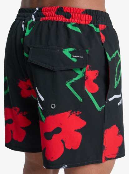 Stretch Printed Volley 16" - Swim Shorts for Men  EQYJV04217