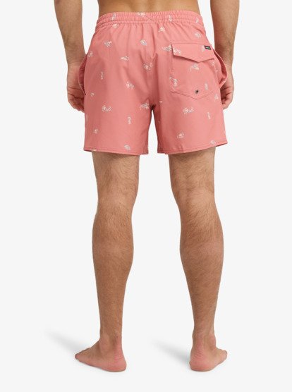 Stretch Printed Volley 16" - Swim Shorts for Men  EQYJV04217