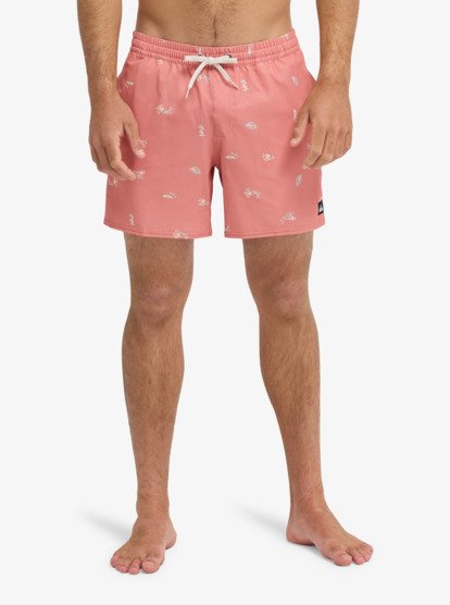 Stretch Printed Volley 16" - Swim Shorts for Men  EQYJV04217