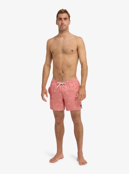 Stretch Printed Volley 16" - Swim Shorts for Men  EQYJV04217
