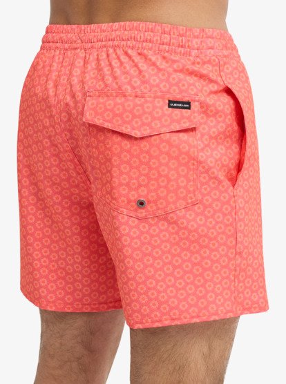 Stretch Printed Volley 16" - Swim Shorts for Men  EQYJV04217