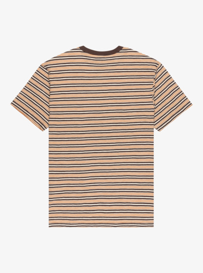 quiksilver, Onyx Striped - T-Shirt für Männer, ALMOND ONYX STRIPE (cmd3) Onyx Striped - Short Sleeve T-Shirt for Men  EQYKT04393