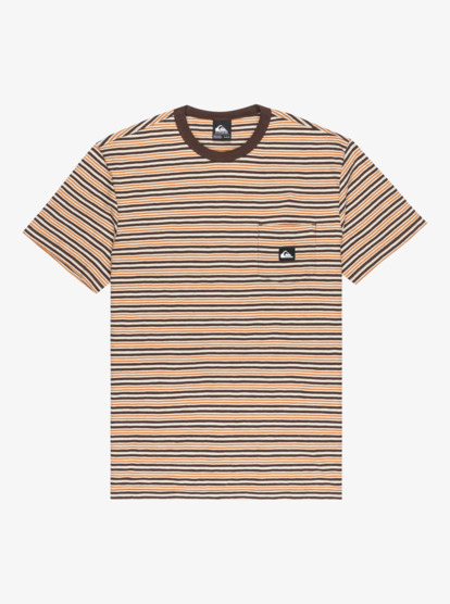 quiksilver, Onyx Striped - T-Shirt für Männer, ALMOND ONYX STRIPE (cmd3) Onyx Striped - Short Sleeve T-Shirt for Men  EQYKT04393