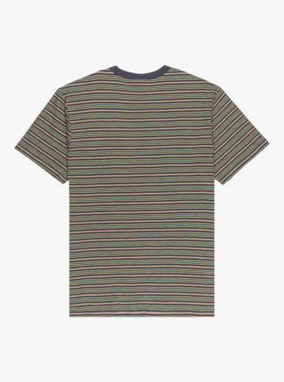quiksilver, Onyx Striped - T-shirt de manga curta para homem, FALLEN ROCK ONYX STRIPE (tzc3) Onyx Striped - Short Sleeve T-Shirt for Men  EQYKT04393