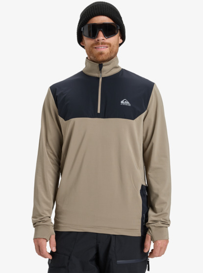 quiksilver, Early Start Hz - Polaire technique à col zippé pour Homme, FALLEN ROCK (tzc0) Early Start Hz - Half-Zip Technical Fleece for Men  EQYKT04403