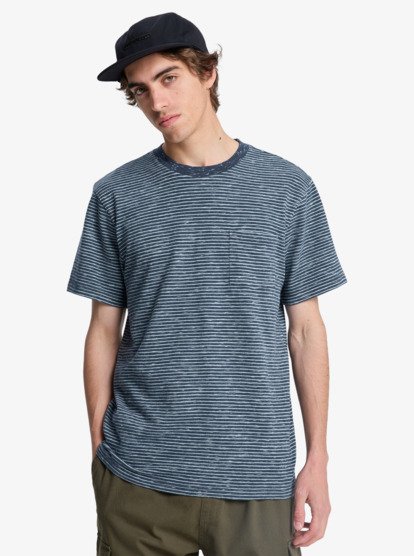 Lopaz Striped Pocket - Short Sleeve T-Shirt for Men  EQYKT04414