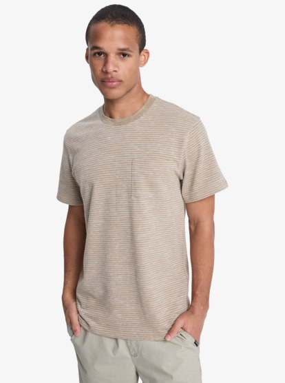 Lopaz Striped Pocket - Short Sleeve T-Shirt for Men  EQYKT04414