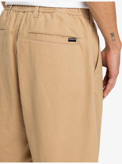 quiksilver, Urban Chill - Pantalon large à taille élastique pour Homme, CORNSTALK (ckk0) Urban Chill - Elasticated Cargo Shorts for Men  EQYNP03327