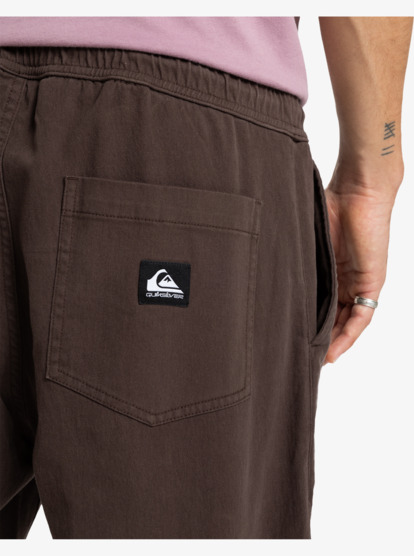 quiksilver, Taxer Regular Twill - Elasticated Cargo Trousers for Men, CHOCOLATE BROWN (csd0) Taxer Regular Twill - Elasticated Cargo Trousers for Men  EQYNP03328