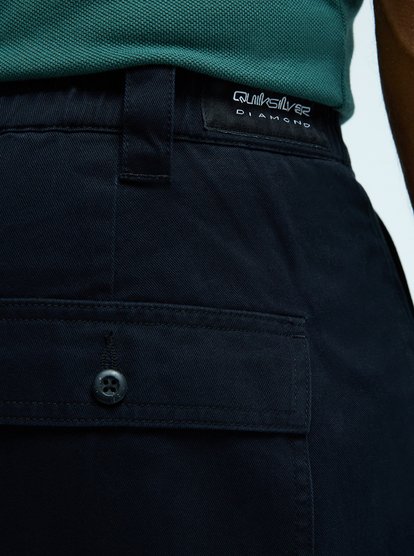 quiksilver, Diamond Pleated - Pleated Trousers for Men, BLACK (kvj0) Diamond Pleated - Pleated Trousers for Men  EQYNP03330