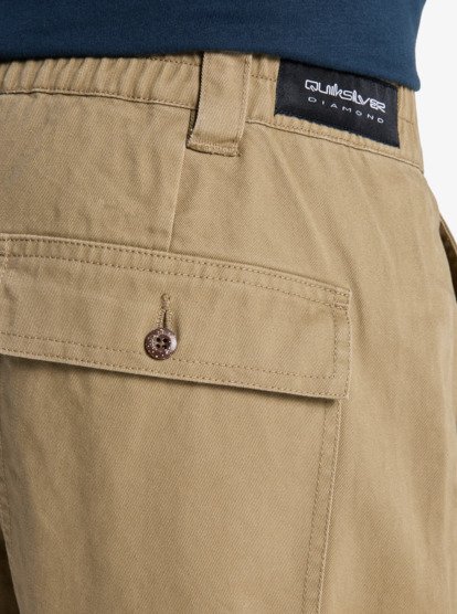 quiksilver, Diamond Pleated - Pantalon à plis pour Homme, ELMWOOD (tmp0) Diamond Pleated - Pleated Trousers for Men  EQYNP03330