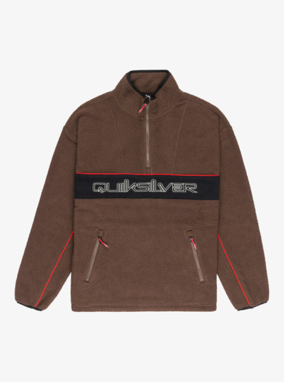 quiksilver, Omni Sherpa Hz - Half-Zip Technical Fleece for Men, CHOCOLATE BROWN (csd0) Omni Sherpa Hz - Half-Zip Technical Fleece for Men  EQYPF03064