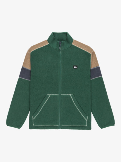 quiksilver, Clean Coast Block - Fleece met Rits voor Heren, TREKKING GREEN (tkr) Clean Coast Block - Full Zip Fleece for Men  EQYPF03065