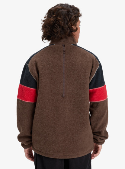 quiksilver, Clean Coast Block - Full Zip Fleece for Men, CHOCOLATE BROWN (csd0) Clean Coast Block - Full Zip Fleece for Men  EQYPF03065