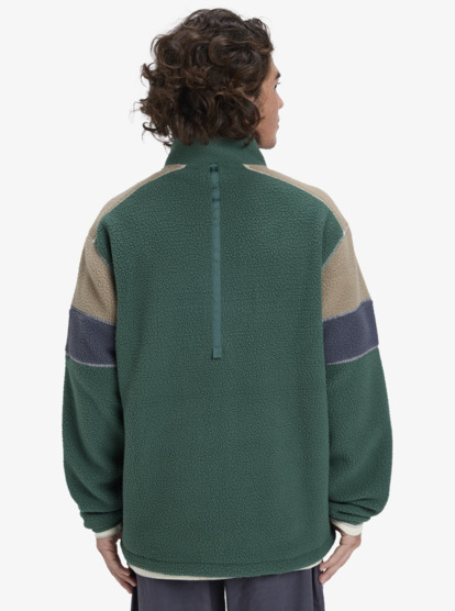 quiksilver, Clean Coast Block - Fleece met Rits voor Heren, TREKKING GREEN (tkr) Clean Coast Block - Full Zip Fleece for Men  EQYPF03065