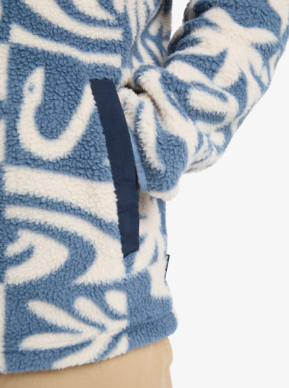 quiksilver, Clean Coast - Fleece met Rits voor Heren, CHINA BLUE DESERT CHECKER (bnd6) Clean Coast - Full Zip Fleece for Men  EQYPF03066