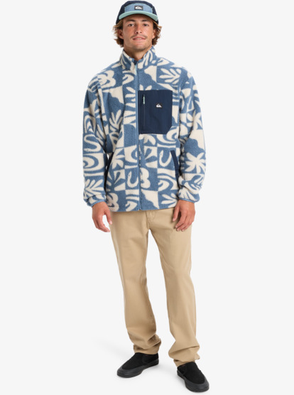 quiksilver, Clean Coast - Fleece met Rits voor Heren, CHINA BLUE DESERT CHECKER (bnd6) Clean Coast - Full Zip Fleece for Men  EQYPF03066