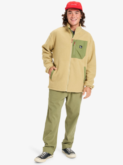 quiksilver, Clean Coast - Polaire zippée pour Homme, SPONGE (tkp0) Clean Coast - Full Zip Fleece for Men  EQYPF03066