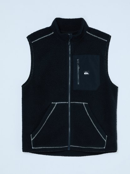 quiksilver, Clean Coast Gilet - Gilet Full Zip Fleece for Men, BLACK (kvj0) Clean Coast Gilet - Gilet Full Zip Fleece for Men  EQYPF03067