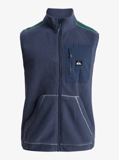 quiksilver, Clean Coast Gilet - Mouwloze fleecetop met rits voor Heren, INDIA INK (ksh0) Clean Coast Gilet - Gilet Full Zip Fleece for Men  EQYPF03067