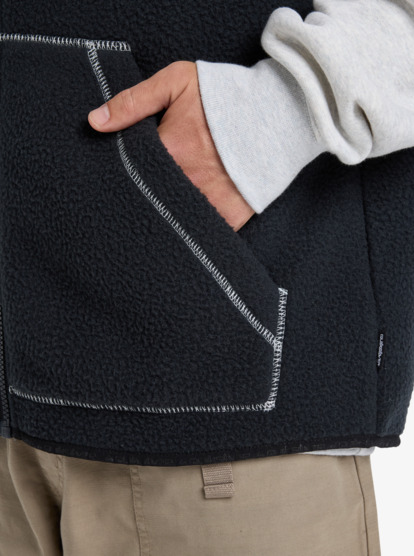 quiksilver, Clean Coast Gilet - Gilet Full Zip Fleece for Men, BLACK (kvj0) Clean Coast Gilet - Gilet Full Zip Fleece for Men  EQYPF03067