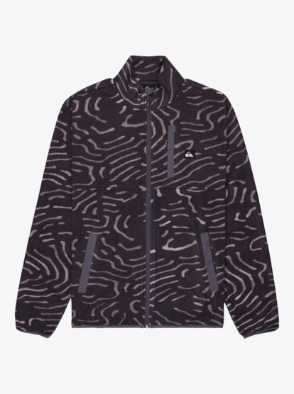 quiksilver, No Destination - Polaire zippée pour Homme, GRAYSTONE LINEAR STAMP (krb6) No Destination - "Full Zip Fleece for Men  EQYPF03071