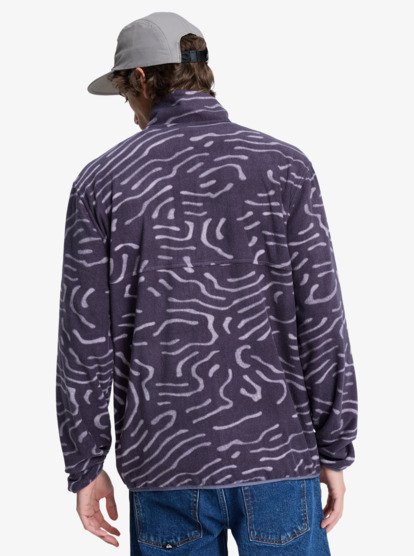 quiksilver, No Destination - Polaire zippée pour Homme, GRAYSTONE LINEAR STAMP (krb6) No Destination - "Full Zip Fleece for Men  EQYPF03071