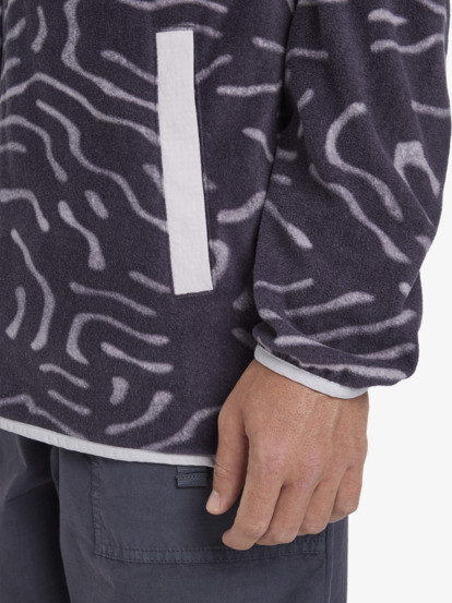 quiksilver, No Destination - Polaire zippée pour Homme, GRAYSTONE LINEAR STAMP (krb6) No Destination - "Full Zip Fleece for Men  EQYPF03071