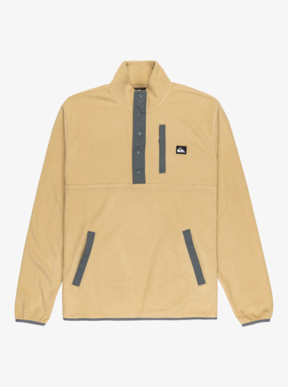 quiksilver, No Destination Hs - "Half Opening With Snaps Micro Fleece for Men, SPONGE (tkp0) No Destination Hs - "Half Opening With Snaps Micro Fleece for Men  EQYPF03072