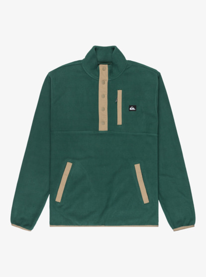 quiksilver, No Destination Hs - "Half Opening With Snaps Micro Fleece for Men, TREKKING GREEN (tkr) No Destination Hs - "Half Opening With Snaps Micro Fleece for Men  EQYPF03072