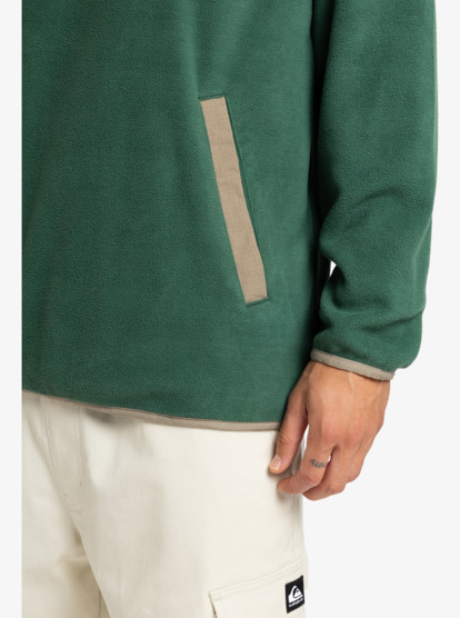 quiksilver, No Destination Hs - "Half Opening With Snaps Micro Fleece for Men, TREKKING GREEN (tkr) No Destination Hs - "Half Opening With Snaps Micro Fleece for Men  EQYPF03072
