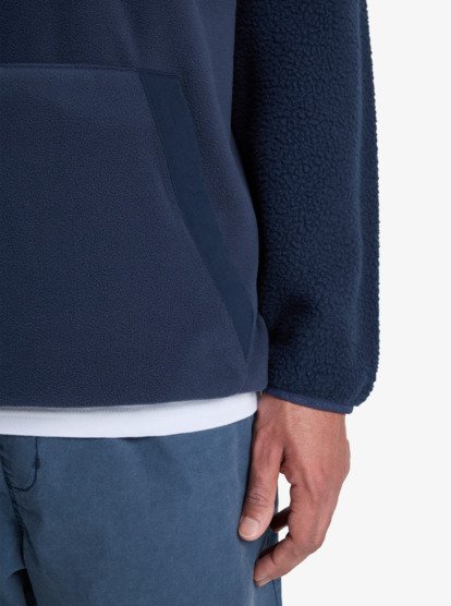 quiksilver, Ocean View Mix Up - Polaire à capuche et col zippé pour Homme, DARK NAVY (ktp0) Ocean View Mix Up - Hooded Technical Fleece for Men  EQYPF03073