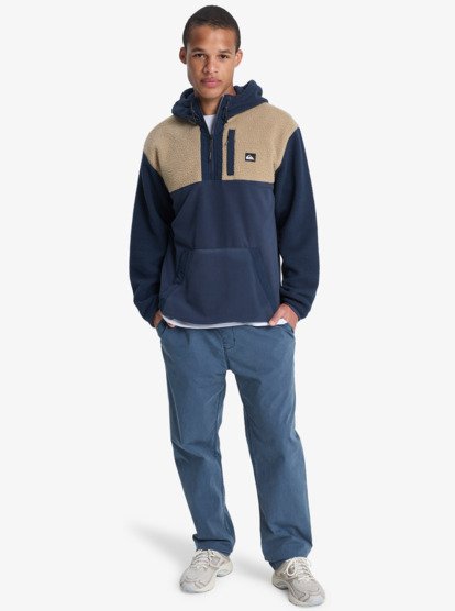 quiksilver, Ocean View Mix Up - Polaire à capuche et col zippé pour Homme, DARK NAVY (ktp0) Ocean View Mix Up - Hooded Technical Fleece for Men  EQYPF03073