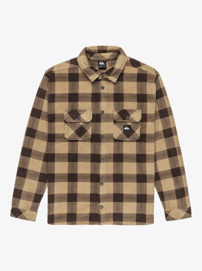 quiksilver, Bering Strait Check - Long Sleeve Check Shirt for Men, SPONGE NORTHSEA PLAID (tkp6) Bering Strait Check - Long Sleeve Check Shirt for Men  EQYPF03075