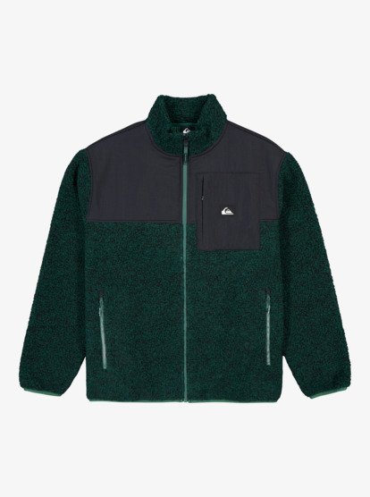 quiksilver, Shallow Water - Sherpa jas met rits voor Heren, TREKKING GREEN HEATHER (gsc6) Shallow Water - Full Zip Sherpa Jacket for Men  EQYPF03076