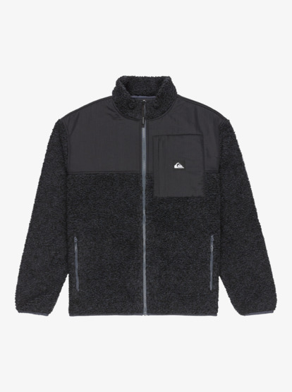 quiksilver, Shallow Water - Sherpa jas met rits voor Heren, INDIAN INK HEATHER (ksh0) Shallow Water - Full Zip Sherpa Jacket for Men  EQYPF03076