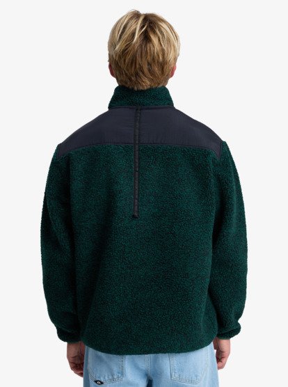 quiksilver, Shallow Water - Sherpa jas met rits voor Heren, TREKKING GREEN HEATHER (gsc6) Shallow Water - Full Zip Sherpa Jacket for Men  EQYPF03076