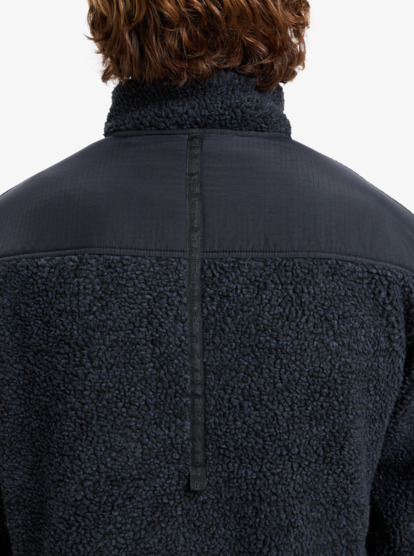 quiksilver, Shallow Water - Sherpa jas met rits voor Heren, INDIAN INK HEATHER (ksh0) Shallow Water - Full Zip Sherpa Jacket for Men  EQYPF03076