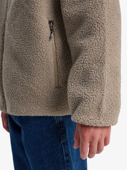 quiksilver, Shallow Water - Sherpa jas met rits voor Heren, FALLEN ROCK (tzc0) Shallow Water - Full Zip Sherpa Jacket for Men  EQYPF03076